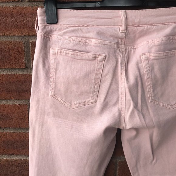 Marks & Spencer Light Dusted Pink Mid Rise Straight Leg Ankle Grazer Pants - Picture 4 of 14